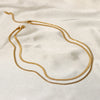 Stainless Steel Flat Snake-Chain Necklace in Multiple Styles - Image 32