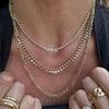 Miranda Y-Style Multi-Zircon Snake Chain Necklace with Tassel Starburst Pendant Light Round Bead Design for Sweat - Image 5