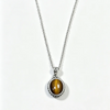 Silver Natural Rhodochrosite Pendants Necklace Tiger Eye Necklace Silver Pendants With Chain For Women Men - Image 10