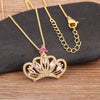 Light Crown Shape Shiny Zircon Charm Pendant Necklace 6 Styles For Women Girl Lucky Jewelry Delicate Gifts - Image 4