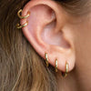 1/5 Pairs of Huggie Hoop Earrings for Women, Gold Plated Stainless Steel Lightweight Hinged Small Thin HoopS - Image 6