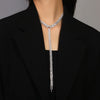 Stonefans Luxury Shiny Tassel Choker Necklaces for Women Exquisite Crystal Short Y Sexy New Necklace Wedding Bride Jewelry Gift
