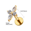 Titanium CZ Four-Point Star Flat Back Stud Earring Helix Cartilage Monroe Medusa Tragus Piercing - Image 8