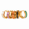 Colorful Enamel Stainless Steel Round Studs Earrings Gold Plated Stylish Charm Jewelry Women сережки - Image 6