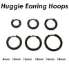 20-Piece Stainless Steel Hoop Earring Set in Gold-Tone Silver-Tone or Black - Image 6