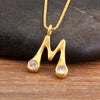 Shiny A-Z Letters Inlaid Rhinestones Pendant Necklace For Female Male Initial Name Clavicle Chain Accessories - Image 17