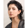 Stainless Steel Round Circle Link Long Drop Dangle Earrings Gold Pvd Plated Statement Jewelry Gift - Image 2