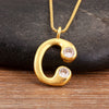 Shiny A-Z Letters Inlaid Rhinestones Pendant Necklace For Female Male Initial Name Clavicle Chain Accessories - Image 11