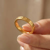 Stainless Steel Textured Rings with Starburst Heart and Three-Piece Options - Image 12