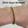 10 Pieces Rope Bracelet Gold Color Stainless Steel Rope Chain Bracelet for Women Men - Image 6