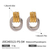 Threaded Wrap Ear Studs Pvd Stainless Steel Gold Color Geometric Door Handle Earrings Women's Jewelry - Image 10