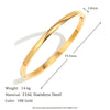 Multi-size Glossy Bulge Oval Shape Bangles Gold Plated Stainless Steel Women Jewelry - Image 13