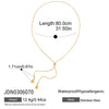 Minimalist Gold Color Plated Droplet Pendant Adjustable Y-Shaped Chain Tassel Necklace Stainless Steel - Image 7