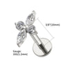 Titanium CZ Four-Point Star Flat Back Stud Earring Helix Cartilage Monroe Medusa Tragus Piercing - Image 12