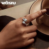 Minimalist Jewelry Silver Water Drop Statement Ring Multi-layered Open Ring Wedding Engagement Party Gift - Image 3