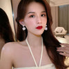 Elegant Pearl White Black Camellia Earrings Ladies Temperament Retro Earrings Birthday Gifts - Image 6
