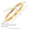 Multi-size Glossy Bulge Oval Shape Bangles Gold Plated Stainless Steel Women Jewelry - Image 14