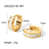 Colorful Enamel Stainless Steel Round Studs Earrings Gold Plated Stylish Charm Jewelry Women сережки - Image 11