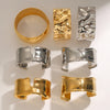 Unique Stainless Steel Metal Wide Cuff Open Bracelet Bangle Gold Pvd Plated Essential - Image 1