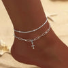 Shimmering Anklet Sparkly CZ Starry Foot Chain/Necklace/Bracelet Set for Women Minimalist Summer Beach Gift - Image 14
