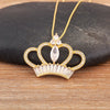 Light Crown Shape Shiny Zircon Charm Pendant Necklace 6 Styles For Women Girl Lucky Jewelry Delicate Gifts - Image 10
