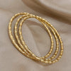 3pcs Gold Color Twist Stainless Steel Bangle Bracelet Chic Classic Tibetan Buddha Bracelet Golden Stacked Bangles For Women - Image 5