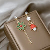 Cute Christmas Elk Dangle Earrings For Women Xmas Deer Butterfly Knot Pearl Zircon Earring Christmas Year Jewelry Gifts - Image 13