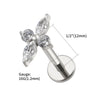 Titanium CZ Four-Point Star Flat Back Stud Earring Helix Cartilage Monroe Medusa Tragus Piercing - Image 9