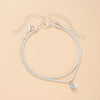 Shimmering Anklet Sparkly CZ Starry Foot Chain/Necklace/Bracelet Set for Women Minimalist Summer Beach Gift - Image 2