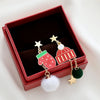 Cute Christmas Elk Dangle Earrings For Women Xmas Deer Butterfly Knot Pearl Zircon Earring Christmas Year Jewelry Gifts - Image 12