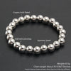 Silver Color Elastic Stainless Steel Bracelet Metal Ball 2/4/5/6/8/10mm Beaded Chain Bracelet For Women Men Jewelry - Image 13