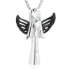 Angel Cube Urn Necklace Cremation Ashes Pendant Stainless Steel Pet/Human Ashes More Capacity Keepsake Jewelry For Women