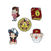 Anime Cartoon Enamel Pin Characters 5pcs/Sets Suits Brooches Badge Backpack Gift Friends Jewelry
