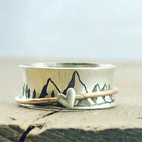 Anti Stress Anxiety Rings For Women Rotate Heart Fidget Spinner Ring Engagement Wedding Ring Vintage Jewelry Gift Bague