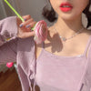 Antique Pearl Chain Necklace With Butterfly Pendant Charms Silvery Neck Jewelry for Women Party Gift Accessories Jewelry