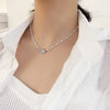 Antique Pearl Chain Necklace With Butterfly Pendant Charms Silvery Neck Jewelry for Women Party Gift Accessories Jewelry