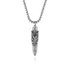 BONISKISS Vintage Men's Open Bullet Pendant Necklaces Punk Rock Long Suspension Choker Man Stainless Steel Jewelry Fast Delivery