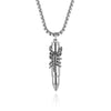 BONISKISS Vintage Men's Open Bullet Pendant Necklaces Punk Rock Long Suspension Choker Man Stainless Steel Jewelry Fast Delivery