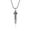 BONISKISS Vintage Men's Open Bullet Pendant Necklaces Punk Rock Long Suspension Choker Man Stainless Steel Jewelry Fast Delivery