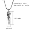 BONISKISS Vintage Men's Open Bullet Pendant Necklaces Punk Rock Long Suspension Choker Man Stainless Steel Jewelry Fast Delivery