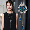 BYSPT Long Necklaces&Pendants for Women Collier Femme Geometric Statement Colar Maxi  Crystal Jewelry Bijoux