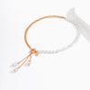 Baroque Simulated Pearls Long Tassel Pendant Necklace For Women Beaded Link Chain Necklace  Trend Lariat Wedding Jewelry