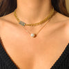 Baroque Simulated Pearls Long Tassel Pendant Necklace For Women Beaded Link Chain Necklace  Trend Lariat Wedding Jewelry