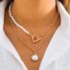 Baroque Simulated Pearls Long Tassel Pendant Necklace For Women Beaded Link Chain Necklace  Trend Lariat Wedding Jewelry