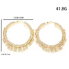 Bling Europe And America Full Rhinestone Large Hoop Earrings For Women Exaggerate Shiny Crystal Big Circle Earings Party Jewelry