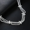 Bling Rhinestone Forehead Hair Chain Wedding Jewelry for Women Bohemian Multi Layer Crystal Wavy Headband Hair Accessories