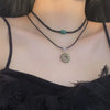 Bohemia Handmade Double Rope Green Bear Letter M Necklace Set for Women Trendy Vintage Punk Collier Hippie Jewelry 2022 New