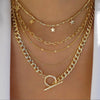 Bohemia Multilayer Moon Gold Color Pendant Necklaces For Women Rose Flower Choker Necklace   Jewelry Party Gift