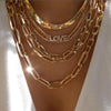 Bohemia Multilayer Moon Gold Color Pendant Necklaces For Women Rose Flower Choker Necklace   Jewelry Party Gift