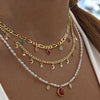 Bohemian Multilayer Handmade Mixed Chain For Woman  Necklaces Water Droplet Crystal Pendant Jewelry Gift  New